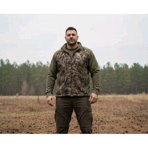 Banded Ripstop Full-Zip Camo Hunting Jacket - Men's Size Medium Green Outdoor